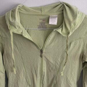 Danskin Now Light Green Lightweight  Cotton Long Sleeve Hoodie Top Size M (8/10j
